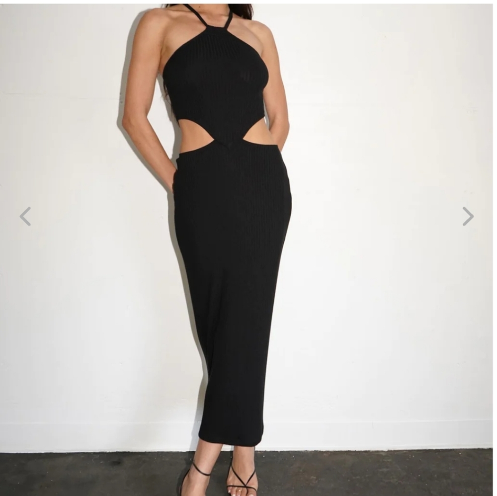 NWT! LNA Ribbed Emmy Midi dress